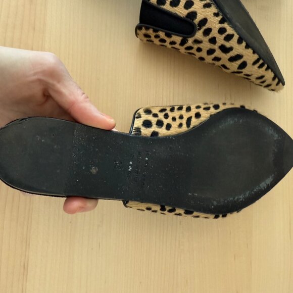 Jenni Kayne Cheetah Pony Hair Mules (Size 38 Excellent Condition) - Picture 7 of 9